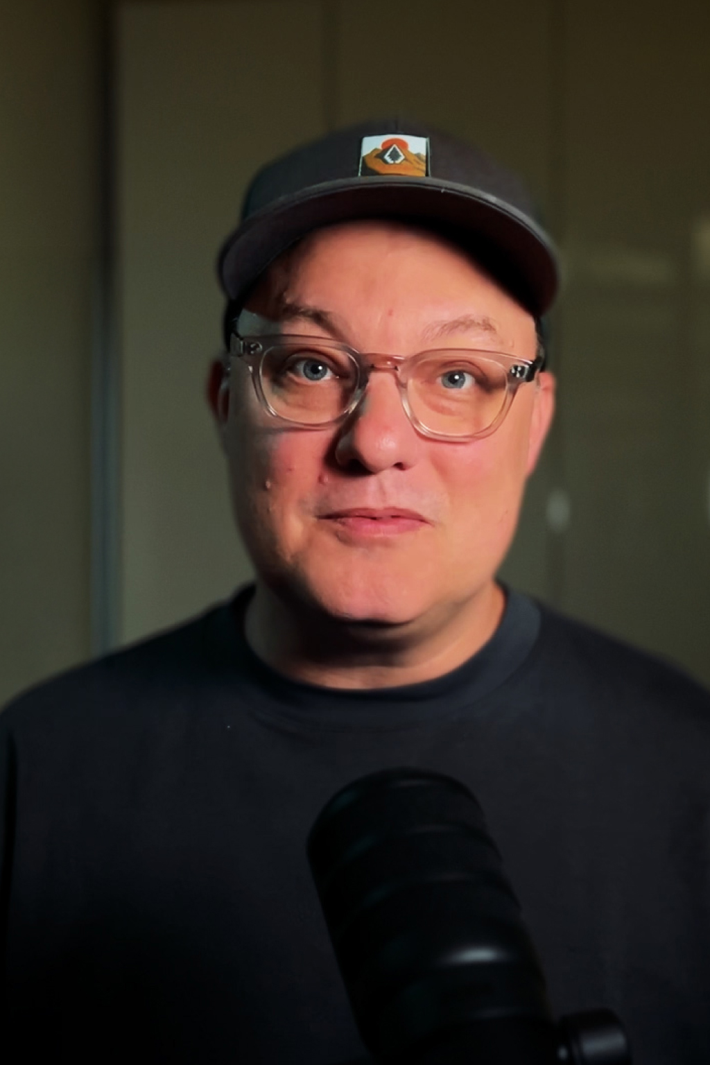 Professional podcast host portrait